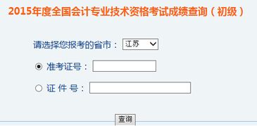 会计初级考试查询（会计初级考试查询入口江苏）